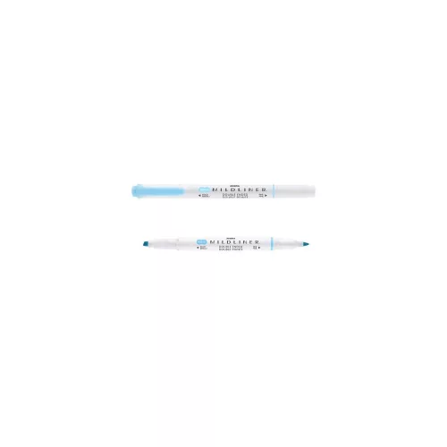 Szövegkiemelő, 1,0/3,5 mm, kétvégű, ZEBRA Mildliner Fluorescent, kék