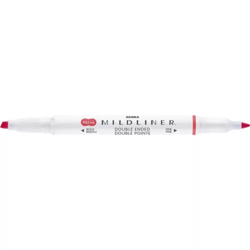 Szövegkiemelő, 1,0/3,5 mm, kétvégű ZEBRA Mildliner Cool & Refined piros