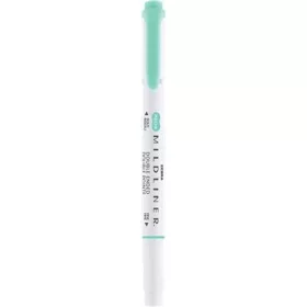   Szövegkiemelő, 1,0/3,5 mm, kétvégű, ZEBRA Mildliner Fluorescent, türkiz