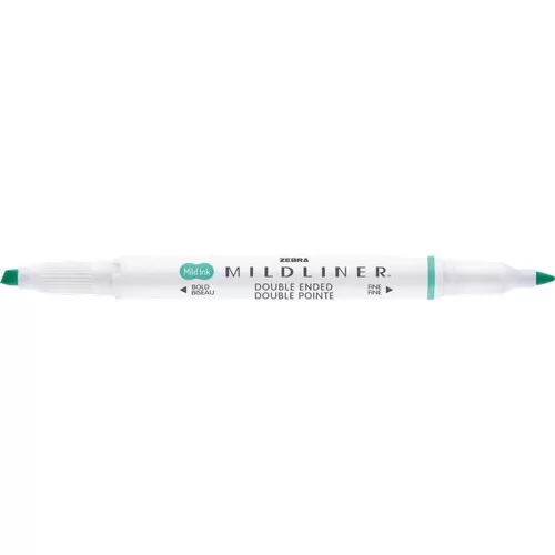 Szövegkiemelő, 1,0/3,5 mm, kétvégű, ZEBRA Mildliner Fluorescent, türkiz
