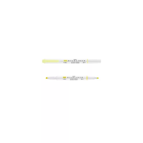 Szövegkiemelő, 1,0/3,5 mm, kétvégű, ZEBRA Mildliner Fluorescent, sárga