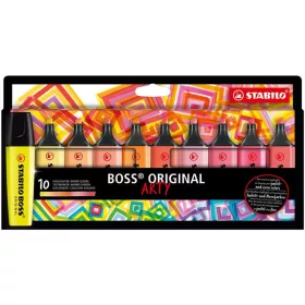   Szövegkiemelő készlet, 2-5 mm, STABILO BOSS original Arty, 10 meleg szín