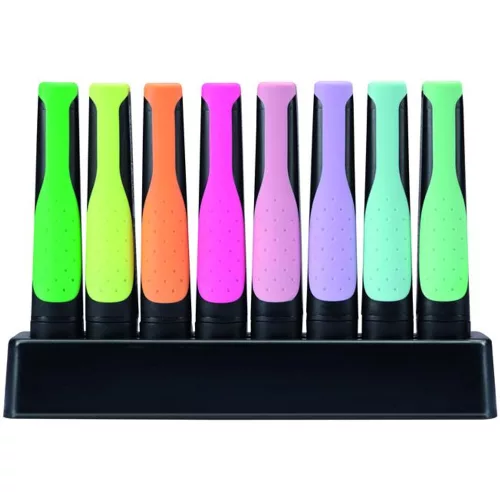 Szövegkiemelő készlet, 2-5 mm, STABILO Green Boss Pastel, 8 db-os asztali készlet