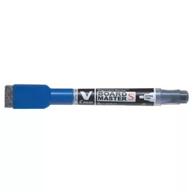   Táblamarker, törlőkupakkal, 1,3 mm, EF, kúpos, PILOT V-Board Master S, kék