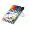 Alkoholos marker készlet, OHP, 0,4 mm, STAEDTLER Lumocolor® 313 S, 8 különböző szín