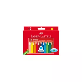   Zsírkréta, háromszögletű, FABER-CASTELL , 12 különböző szín