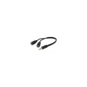 Audio elosztó kábel, 13 cm, 2 bemenet/1 kimenet, EQUIP