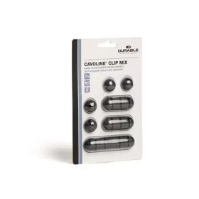   Kábelrendező tappancs, öntapadó, DURABLE "CAVOLINE® Clip mix", grafit - 7db