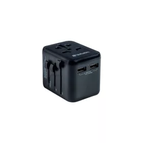   Utazóadapter, univerzális, 2xUSB, VERBATIM "UTA-01"
