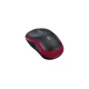 Egér, vezeték nélküli, optikai, közepes méret, USB, LOGITECH "M185", piros