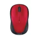 Egér, vezeték nélküli, optikai, közepes méret, USB, LOGITECH "M235", piros