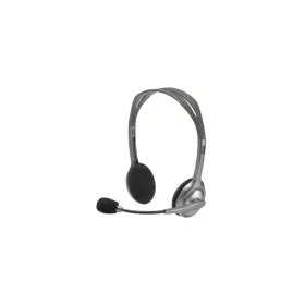   Fejhallgató, mikrofonnal, LOGITECH "H110", szürke