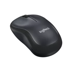   Egér, vezeték nélküli, optikai, USB, LOGITECH, "M220 Silent", fekete