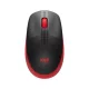 Egér, vezeték nélküli, optikai, USB, LOGITECH, "M190", piros