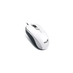   Egér, vezetékes, optikai, normál méret, USB, GENIUS "DX-120", fehér