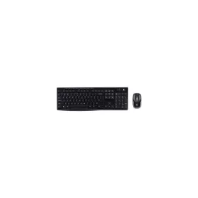   Egér- és billentyűzet készlet, vezeték nélküli, USB, HUN, LOGITECH "MK270", fekete