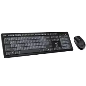   Egér- és billentyűzet készlet, vezeték nélküli, USB, HUN, GENIUS "KM-8200", fekete-szürke