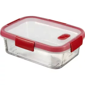   Ételtartó, szögletes, üveg, 0,9 l, CURVER "Smart Cook", piros