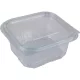 Ételtároló doboz, egybefedeles, műanyag, szögletes, 500 ml, 100 db, "Party", víztiszta