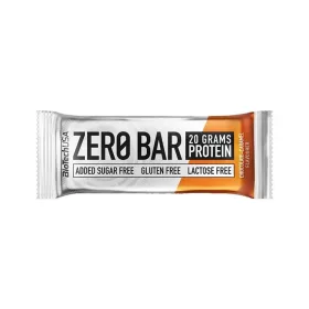   Fehérjeszelet, gluténmentes, 50g, BIOTECH USA "Zero Bar", csokoládé-karamell