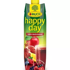   Gyümölcslé, 100%, 1 l, RAUCH "Happy day", piros multivitamin