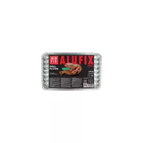 Grilltálca, 34,5x22,5 cm, négyszögletű, 3 db, ALUFIX