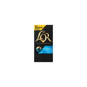   Kávékapszula, Nespresso® kompatibilis, 10 db, koffeinmentes, JACOBS DOUWE EGBERTS "L'OR Decaffeinato"