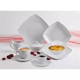   Cukortartó fedővel,ROTBERG, fehér, 30cl, "Quadrate"