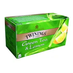 Zöldtea, 25x1,6 g, TWININGS "Green Tea & Lemon"