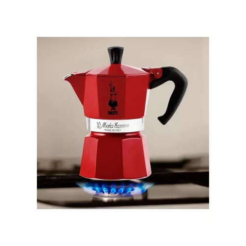 BIALETTI MOKA EXPRESS kotyogós kávéfőző 3 adag PIROS