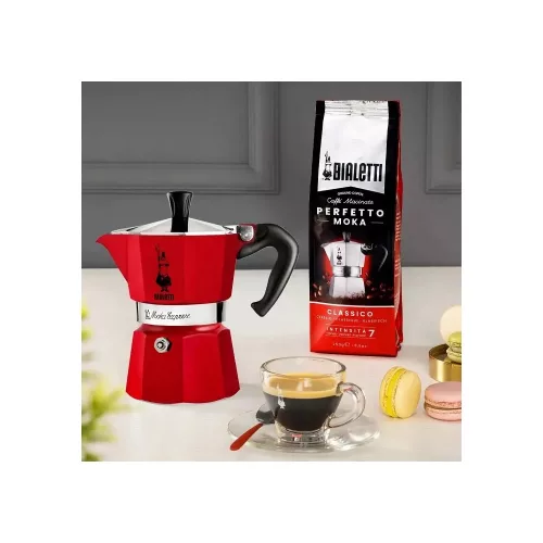 BIALETTI MOKA EXPRESS kotyogós kávéfőző 3 adag PIROS