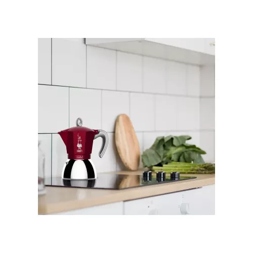 BIALETTI MOKA INDUCTION kotyogós kávéfőző 2 adag PIROS