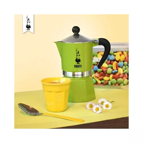 BIALETTI RAINBOW kotyogós kávéfőző 6 adag ZÖLD
