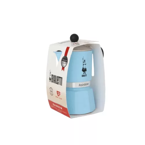 BIALETTI RAINBOW kotyogós kávéfőző 3 adag VILÁGOS KÉK