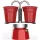 BIALETTI MINI EXPRESS Piros kotyogós kávéfőző szett