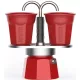 BIALETTI MINI EXPRESS Piros kotyogós kávéfőző szett