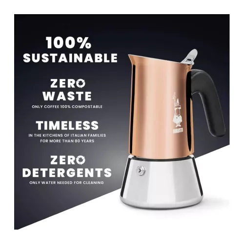 BIALETTI NEW VENUS RÉZ kotyogós kávéfőző 4 adag