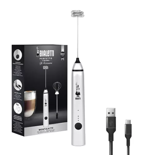 BIALETTI Mini kézi akkumulátoros tejhabosító PRO Silver