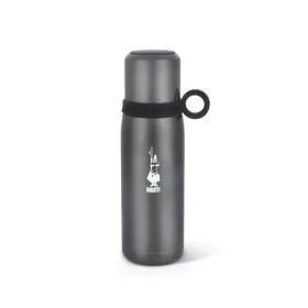   BIALETTI Hőtartó, rozsdamentes acél palack pohárral 460ml SZÜRKE