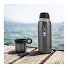BIALETTI Hőtartó, rozsdamentes acél palack pohárral 460ml SZÜRKE