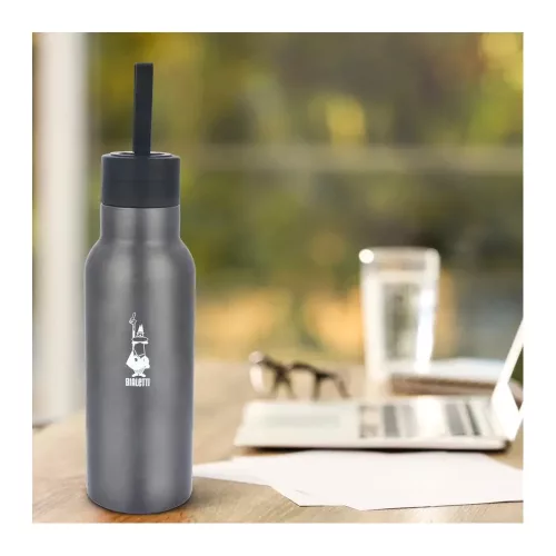 BIALETTI Hőtartó rozsdamentes acél palack 750ml SZÜRKE