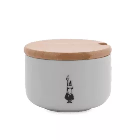 BIALETTI Porcelán cukortartó - bambusz tetővel