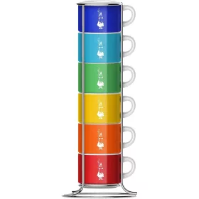 BIALETTI ESPRESSO CSÉSZE SZETT ÁLLVÁNNYAL COLOR 6DB-OS