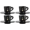 BIALETTI MOKA CSÉSZE SZETT FEKETE 4DB-OS