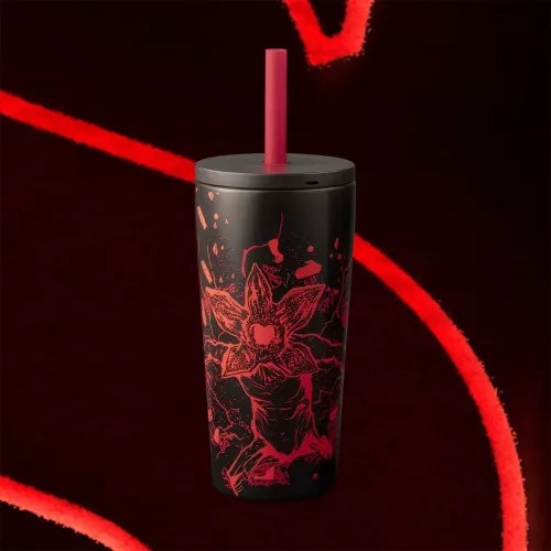 BIALETTI STRANGER THINGS-  TUMBLER WITH STRAW 600ML
