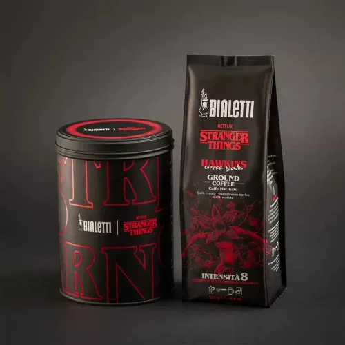 BIALETTI STRANGER THINGS - TIN + PACK OF 250 GR OF GROUND COFFEE
