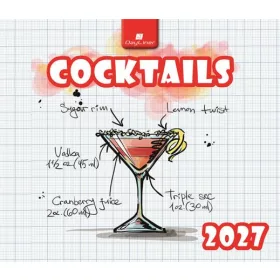   Naptár, asztali, havi, álló, mini, DAYLINER "Cocktails"