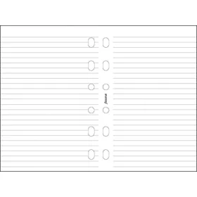   Kalendárium betét, jegyzetlap, A5, vonalas, FILOFAX, fehér