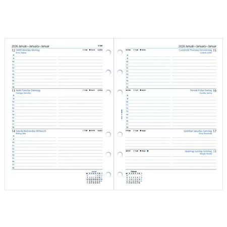 Kalendárium betét, tervező, heti, A5 (L), FILOFAX, 2027