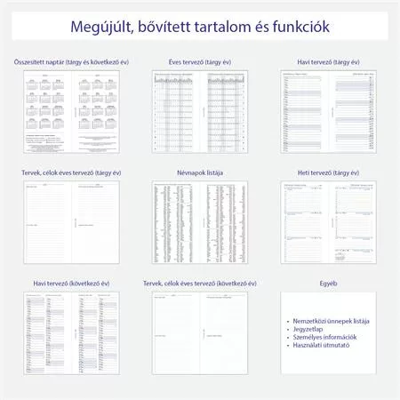 Kalendárium betét, tervező, heti, personal (M) méret, FILOFAX, 2027